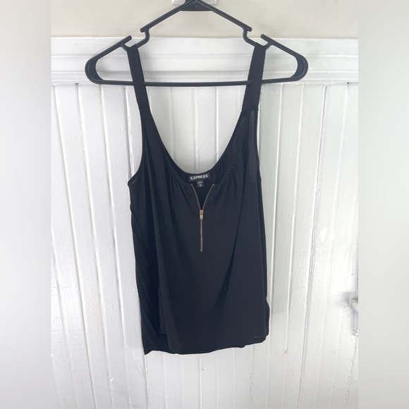 Express Tops - Express tank, rayon, gold working zipper, size med
